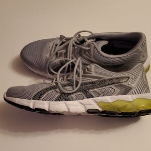 ASICS Men's Athletic Shoes in Gray and Lime